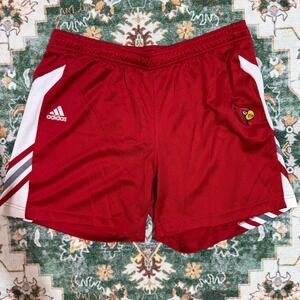 Adidas Louisville Cardinals Shorts Red Athletic‎ Mens Size XL